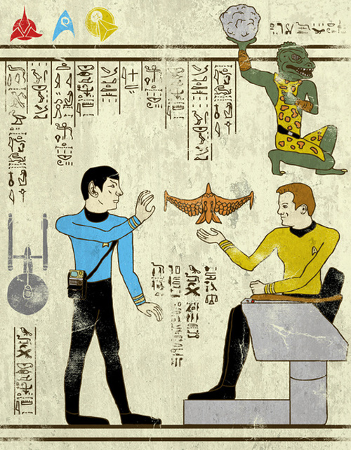 古代エジプト風で描いた映画キャラクターのイラスト写真