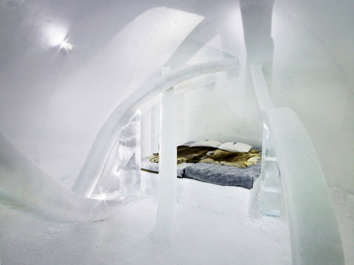 スウェーデンの氷と雪で作られたホテル