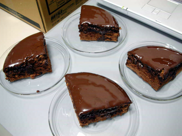 本当に美味しそうなチョコレートケーキの写真
