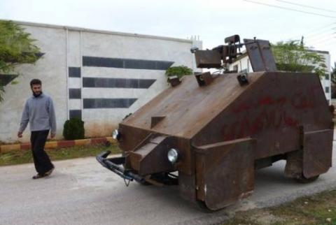 シリアの反政府勢力が80万円で戦車作った